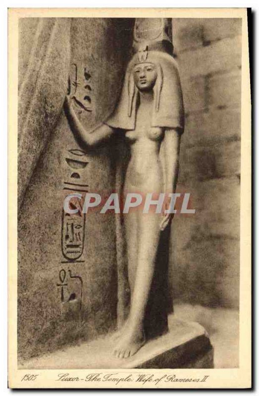 Ancient Egypt Postcard Egypt Luxor The Temple of Rameses II Wife