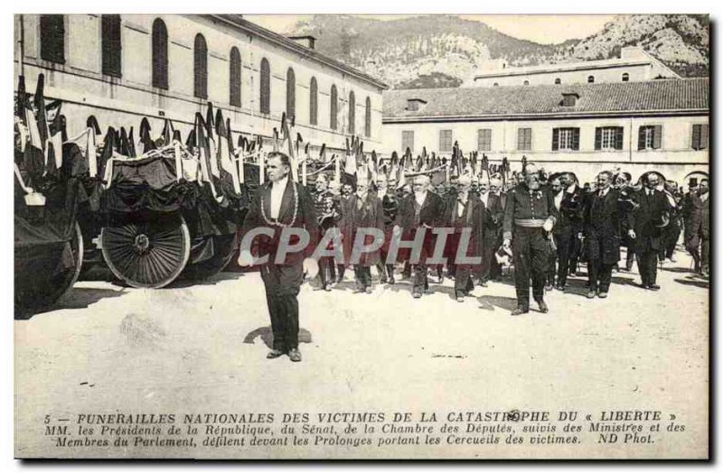 Old Postcard Boat Catastrophe of Freedom the Toulon Mm presidents of the repu...