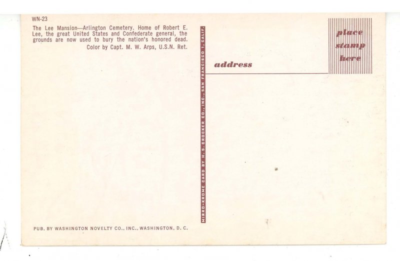 VA - Arlington. The Lee Mansion