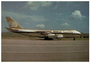 Seaboard World Boeing B 747F Airplane Postcard