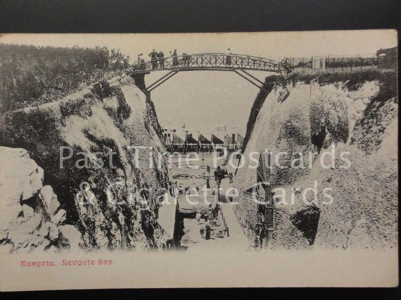 c1904 Kent: Margate, Newgate Gap - showing foot bridge & Refreshments shop