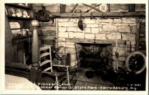 RPPC Pioneer Cabin Harrod Pioneer Memorial State Park Harrodsburg KY PostcardO34