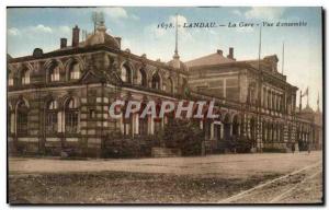 Old Postcard Landau La Gare View D & # 39Ensemble