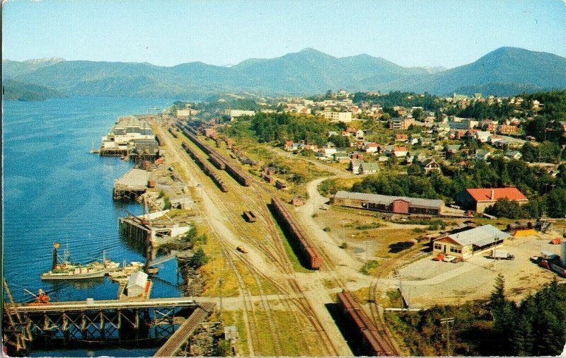 Prince Rupert C.N.R. fish Cannery Docks Fishing Vintage Postcard Taylorchrome 