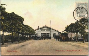 Netherlands Maastricht Het Station Vintage Postcard 01.42