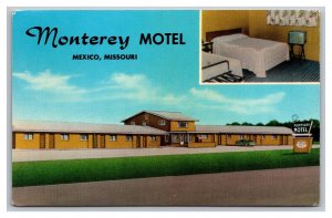 Monterey Motel Mexico Missouri Postcard