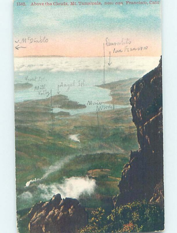 Pre-Chrome MOUNTAIN SCENE San Francisco California CA AH6742