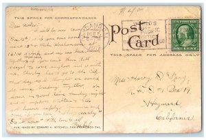 1912 Street Hayward Old Street Classic Cars Carriages California CA Postcard