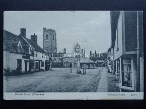 Suffolk MILDENHALL Market Place & Church c1906 Postcard by Valentine