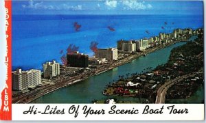 Hotel Row between Indian Creek and the Atlantic Ocean Miami Florida Postcard