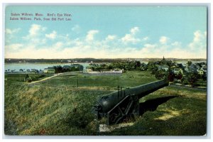 Bird's Eye View Salem Willows Park From Old Fort Lee Salem Willows MA Postcard