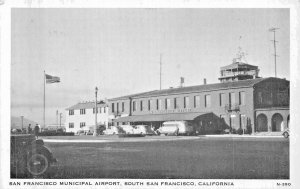 San Francisco Municipal Airport California CA~1940s Postcard
