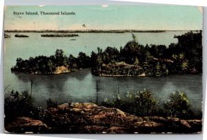 Stave Island, Thousand Islands c1912 Vintage Postcard Y02