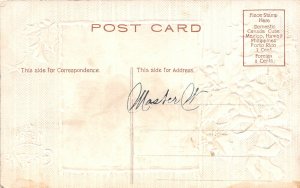 G7/ Santa Claus Christmas Postcard c1910 Telephone List Gold-Lined 13