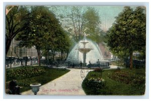 1907 Gore Park Fountain View Hamilton Ontario Canada Posted Antique Postcard