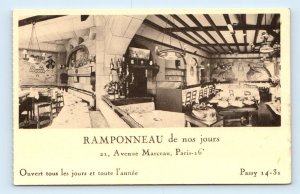 Ramponneau de nos jours restaurant interior PARIS France Postcard