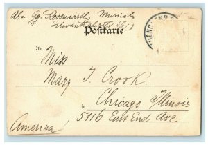 1890's German Gruss Aus Munchen Postcard P182 