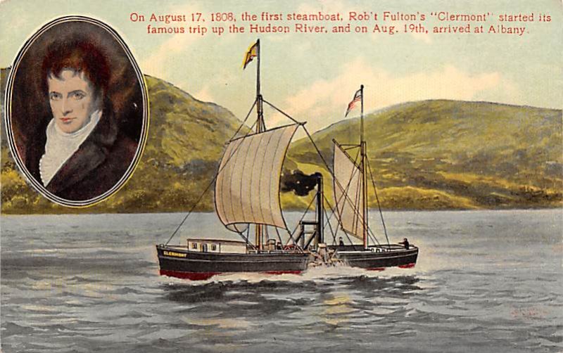 Clermont Robert Fulton, First Steamboat - Albany, New York NY