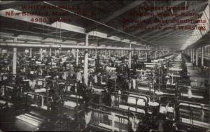 New Bedford MA Whitman Mills Loom Room c1910 Postcard