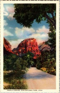 Angels Landing, Zion National Park UT c1932 Vintage Postcard C35
