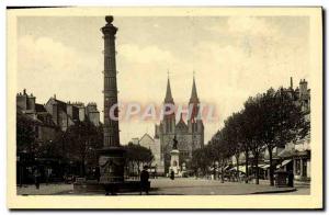 Old Postcard Moulins Place d & # 39Allier