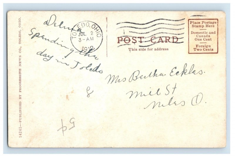 Vintage Lucas County Jail Toledo Ohio Postcard P138E