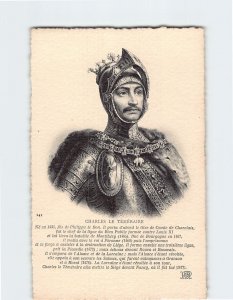 Postcard Charles the Bold