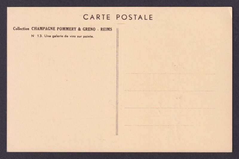 FRANCE, Postcard RPPC, Reims, A wine gallery
