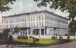 Illinois Galesburg Union Hotel 1909