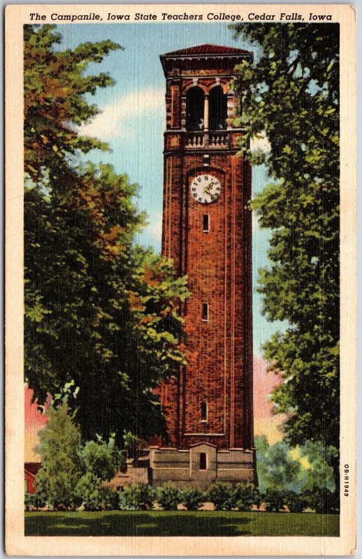 1944 The Campanile State Teachers College Cedar Falls Iowa IA Posted Postcard