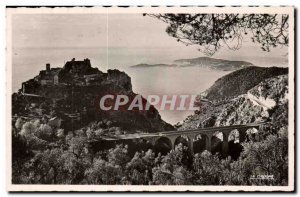 Eze Modern Postcard The old village viaduct Mayenne Corniche and Cap Ferrat