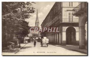 Old Postcard Mulhouse Rue de la Paix