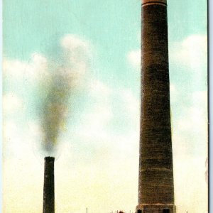 c1910s Great Falls MT Boston Montana Smelter Smokestack Tallest Chimney B&S A167