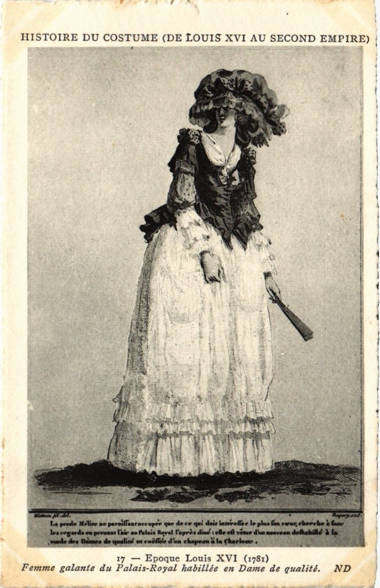 CPA PARIS Histoire du Costume Femme galante (83071) | Europe