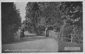 Posh Ladies Rambling To Mill Pond Leatherhead Surrey Old RPC Postcard