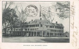 Sharon Inn, Sharon, Connecticut, Early Postcard, Used in 1907