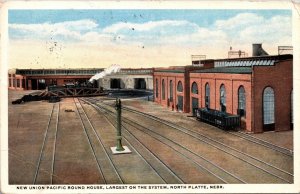 New Union Pacific Round House North Platte Nebraska Postcard 1917
