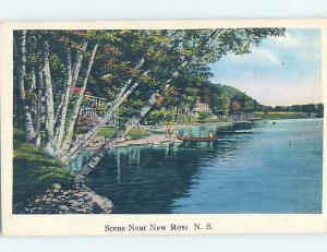 Linen NATURE SCENE New Ross - Near Kentville & Mahone Bay Nova Scotia NS AD6535