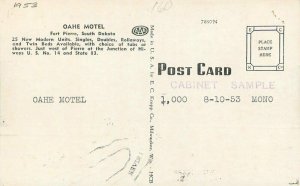 Fort Pierre South Dakota Oahe Motel roadside Kropp Postcard 21-7278