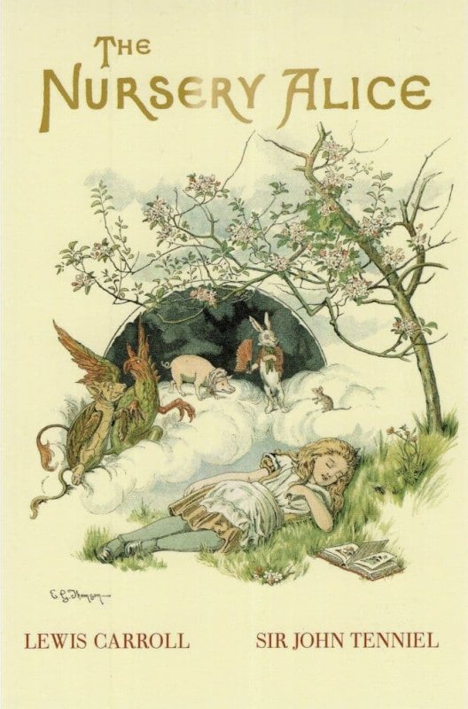 The Nursery Alice in Wonderland 1890 Victorian Book Postcard