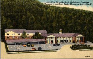 Linen Postcard Riverside Hotel in Gatlinburg, Tennessee~135677