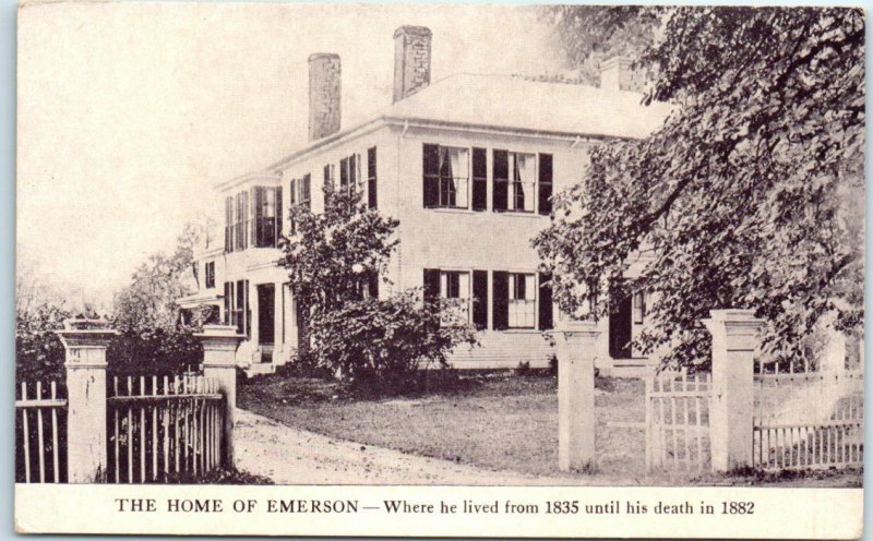 Postcard - The Home of Emerson - Concord, Massachusetts