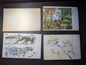 Lot of 6 Mint Japan WWII Postcards Natural Military Scenes