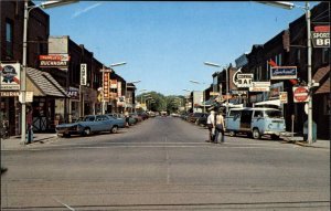 Spooner Wisconsin WI VW Volkswagen Bus Pabst Blue Ribbon Vintage Postcard