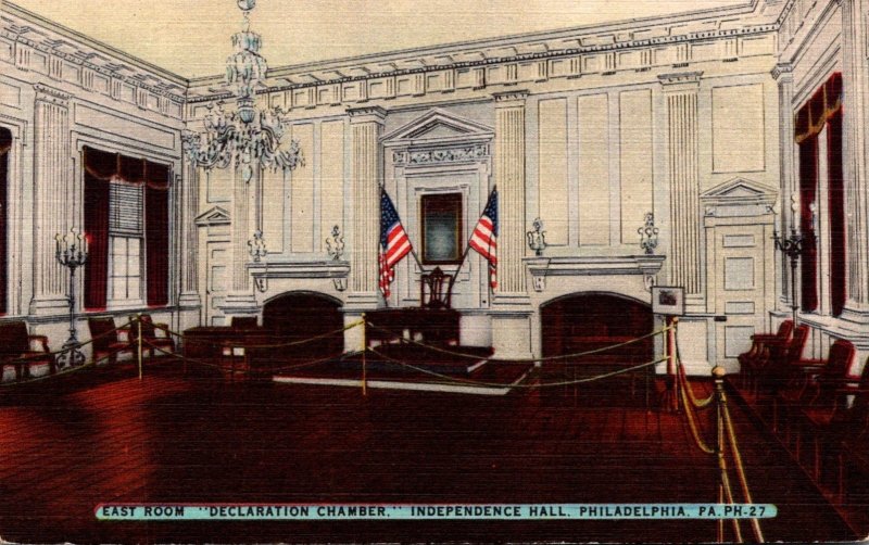 Pennsylvania Philadelphia Independence Hall Declaration Chamber East Room