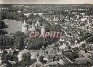 Postcard Modern Combourg (I and V) Aerial view General and the castle