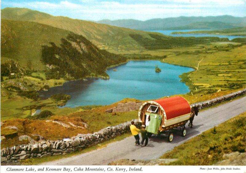 IRELAND KERRY Kenmare Bay Glanmore lake colour HINDE Caravan