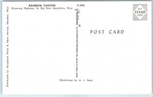 Postcard - Rainbow Canyon, Big Horn Mountains - Wyoming