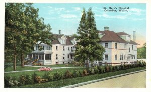 Vintage Postcard St. Mary Hospital Medical Building Landmark Columbus Wisconsin