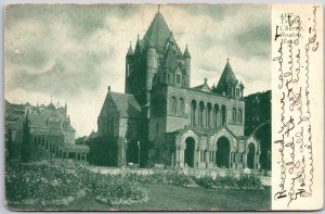 1905 Trinity Church Boston Massachusetts MA Parish Building Posted Postcard